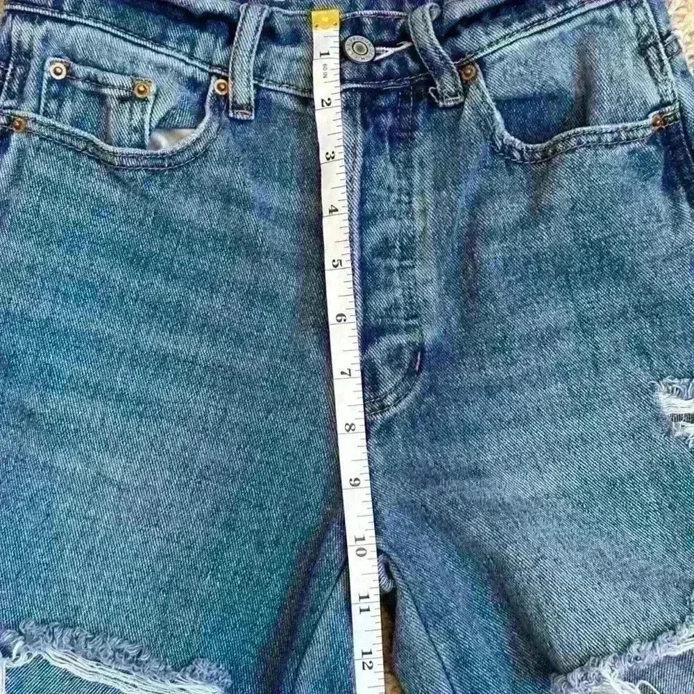 PacSun Women's Baggy Denim Jeans Distressed Wide Leg Button Fly Wide Leg Size 24